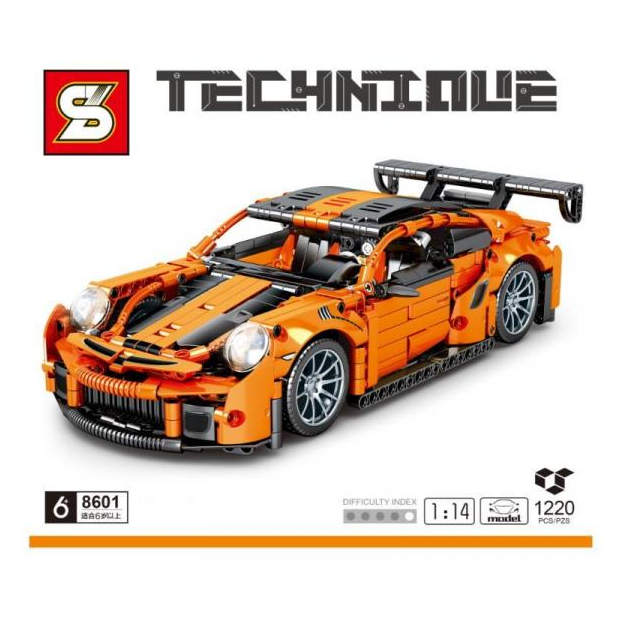 Sembo 8601 orange/schwarzer Sportwagen