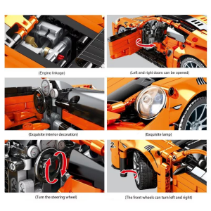 Sembo 8601 orange/schwarzer Sportwagen