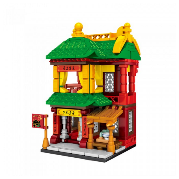 Sembo 601136 Chinesisches Minimodular Antikes Teegeschäft