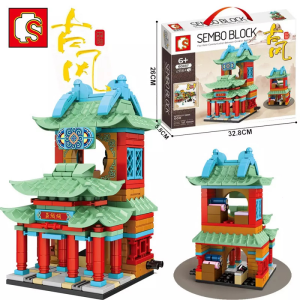 Sembo 601137 Chinesisches Minimodular Antiker Seidenladen