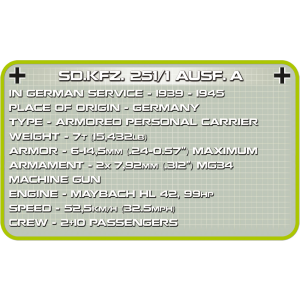 Cobi 2552 SD.KFZ. 251/1 Ausführung A 590 KL. Halbkette