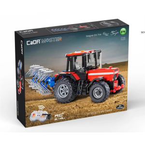 CaDa Master C61052W roter Traktor mit Pflug RC