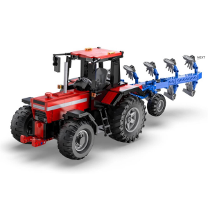 CaDa Master C61052W roter Traktor mit Pflug RC