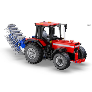 CaDa Master C61052W roter Traktor mit Pflug RC