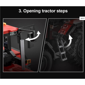 CaDa Master C61052W roter Traktor mit Pflug RC