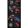 CaDa Master C61052W roter Traktor mit Pflug RC