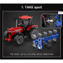 CaDa Master C61052W roter Traktor mit Pflug RC