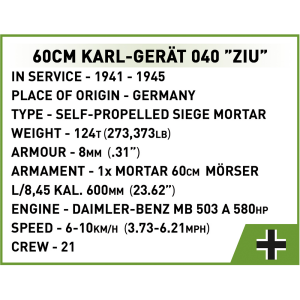 Cobi 2560 60cm Karl-Gerät 040 "ZIU"
