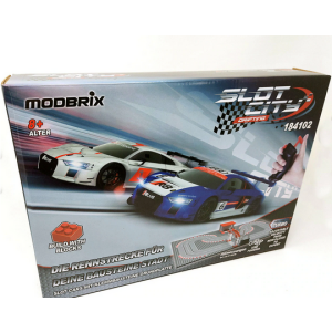 Modbrix Slot Car Klemmbausteine Rennbahn