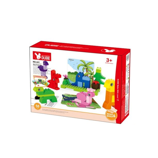 Dubie 441 Baustein-Set Zoo Tiere große Klemmbausteine