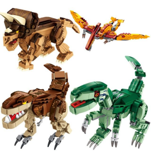 Panlos 612001 4 Dinos: T-Rex, Velociraptor, Pterosaurus, Triceratops