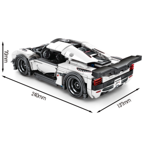 Sembo 8303 Schwarz-Weißer Sportwagen