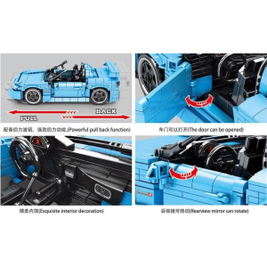 Sembo 8307 Hellblaues Cabrio