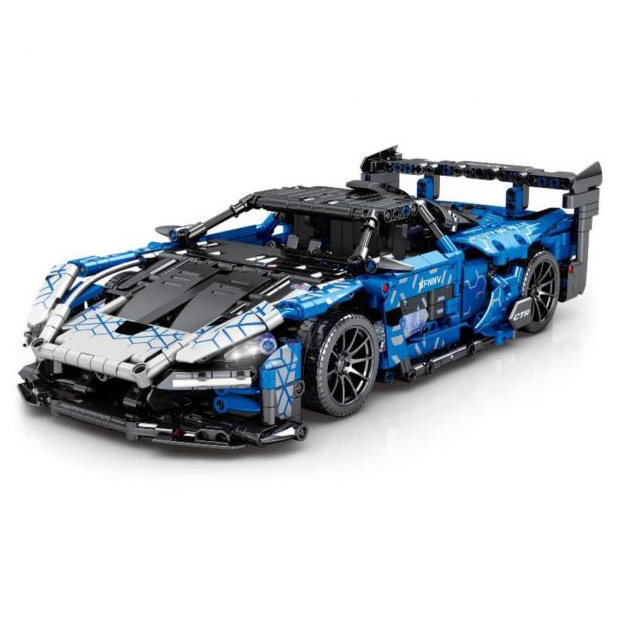 Sembo 8614 Blau-Schwarzer Rennwagen