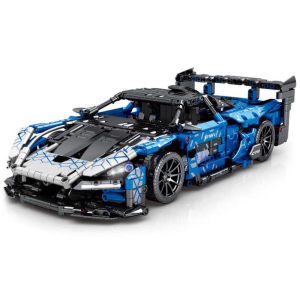 Sembo 8614 Blau-Schwarzer Rennwagen