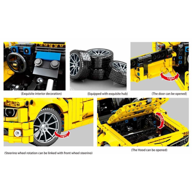 Sembo 8617 Gelber Sportwagen