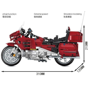 Sembo 701944 Weinrotes Motorrad