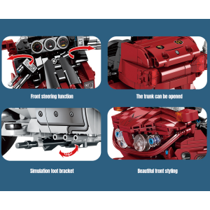 Sembo 701944 Weinrotes Motorrad