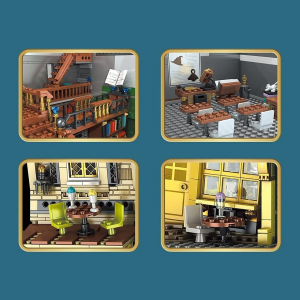 Mould King 16040 Magische Zauberbuchhandlung  Winkelgasse mit Beleuchtung