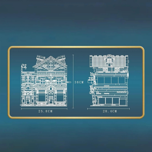 Mould King 16039 Quick Pitch Zubehör Laden Winkelgasse mit Beleuchtung