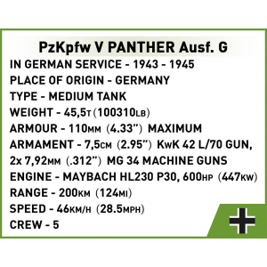 Cobi 2566 PzKpfw Panther Ausf. G