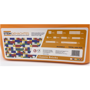 Kazi Classic Bricks-Box mit 400 Plates in Rot - Blau -...