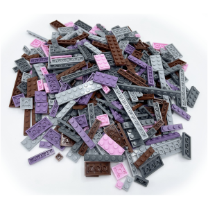 Kazi Candy Bricks-Box mit 400 Plates in Grau - Lila - Rosa - Braun