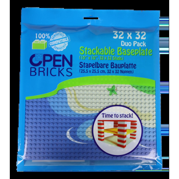 Open Bricks 2 bedruckte Baseplates: kurviger Strand