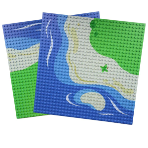 Open Bricks 2 bedruckte Baseplates: kurviger Strand