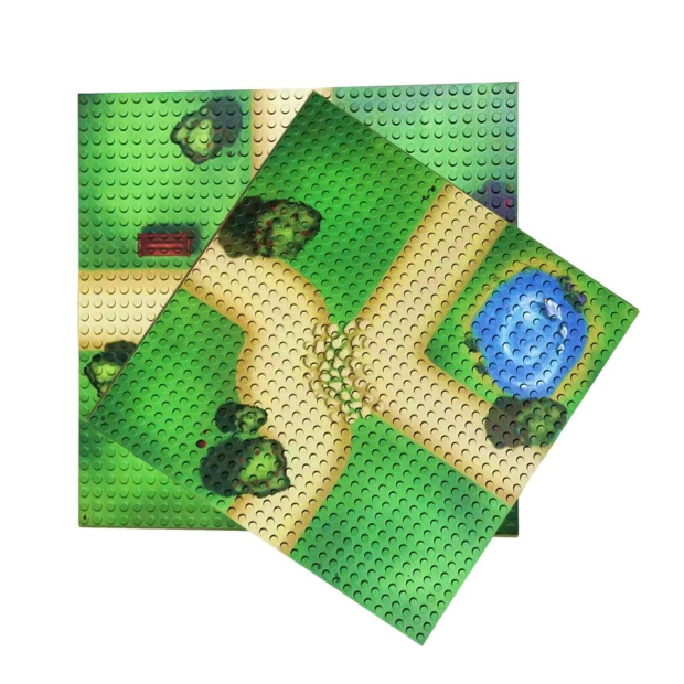 Open Bricks 2 bedruckte Baseplates: Farm Weg