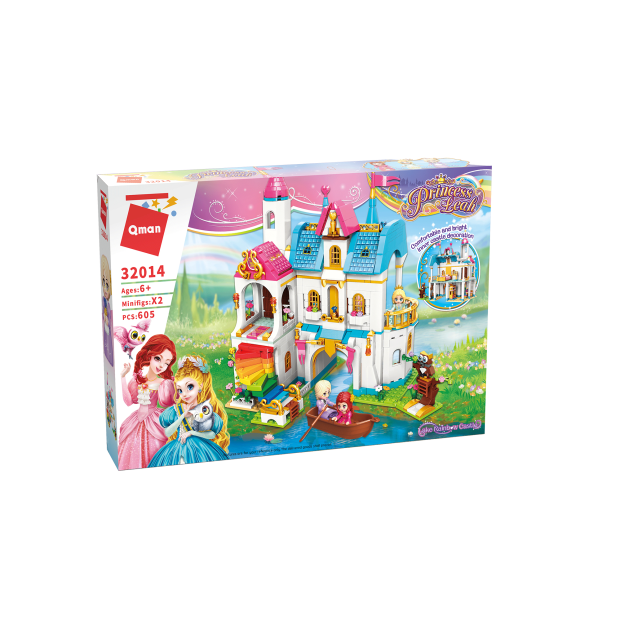 Qman 32014 Prinzess Leah Regenbogen-Schloss