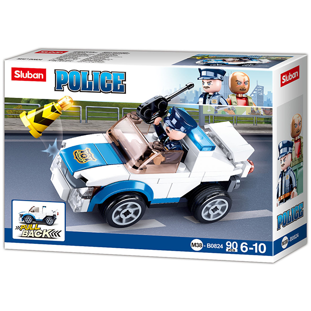 Sluban M38-0824 Polizeiauto mit Pull Back Funktion